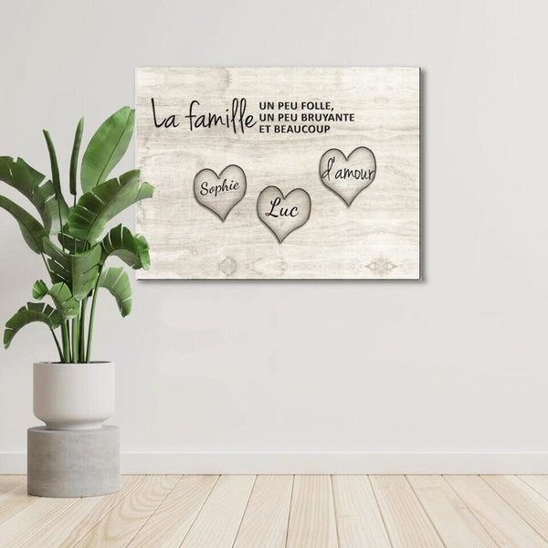 Tableau Personnalisable "Coeurs d'amour"