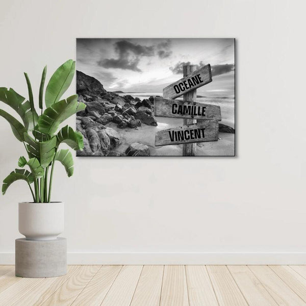 Tableau Personnalisable "Plage de Rochers"