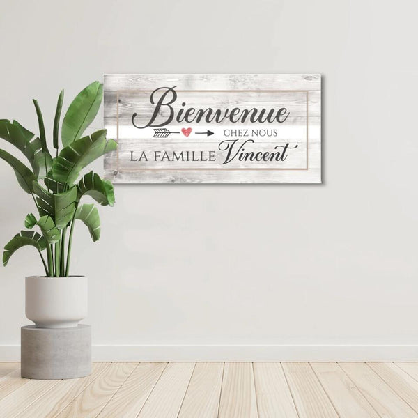 Tableau Personnalisable "Bienvenue chez Nous"